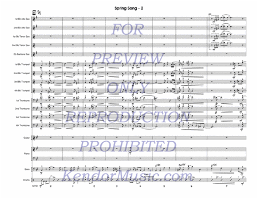 Spring Song (Score) Jazz Ensemble scores gallery preview page 3