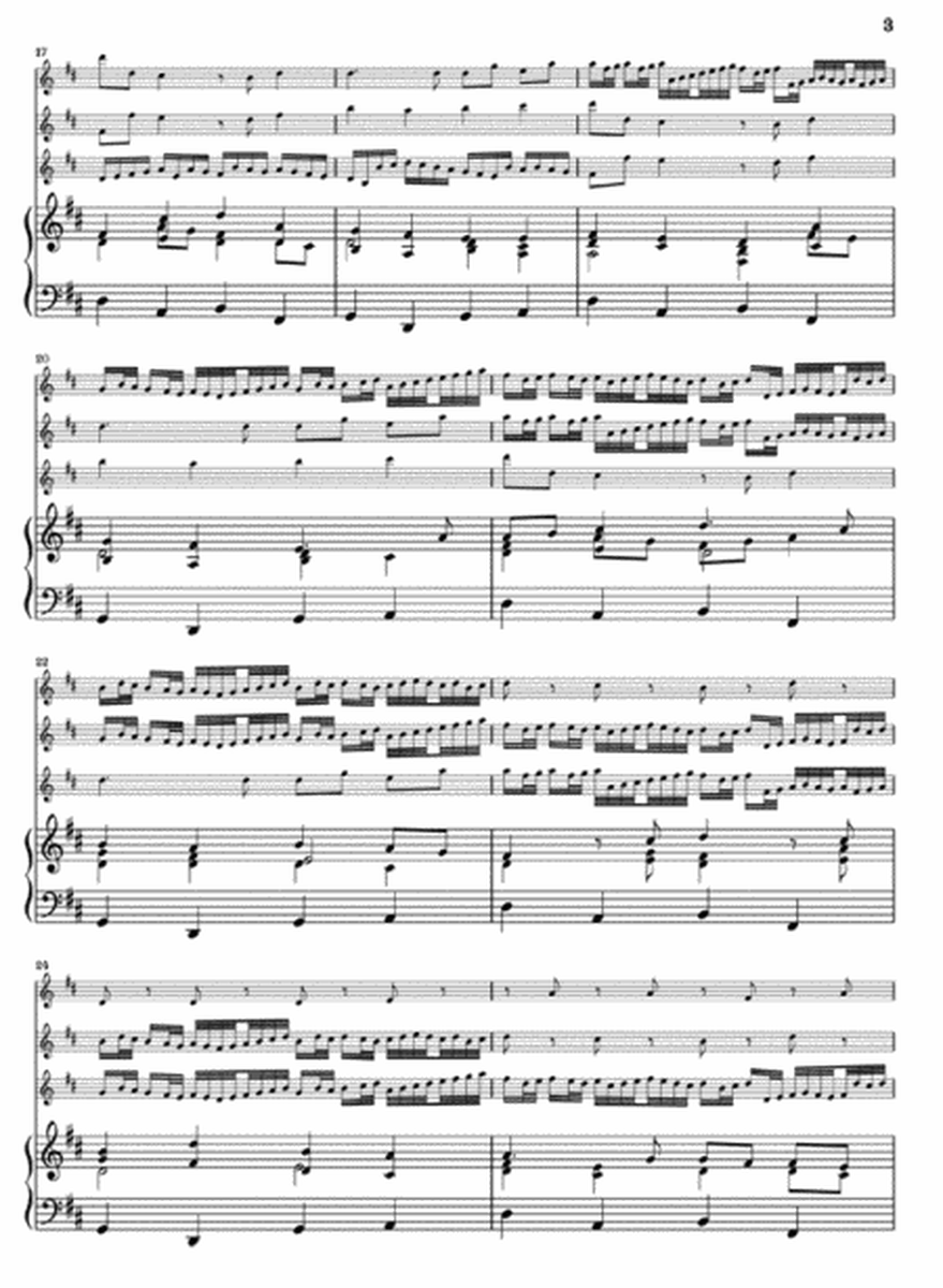 Canon and Gigue for Three Violins and Basso Continuo in D Major
