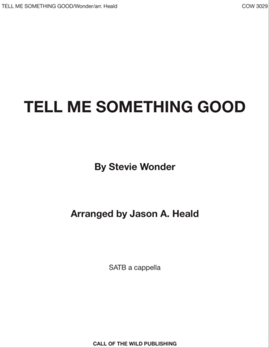 Tell Me Something Good 4-Part scores gallery preview page 1