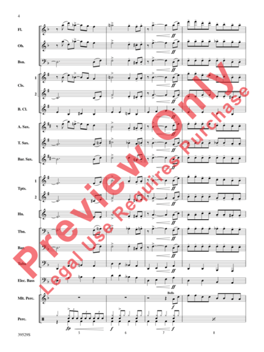 Minnie the Moocher Concert Band scores gallery preview page 5