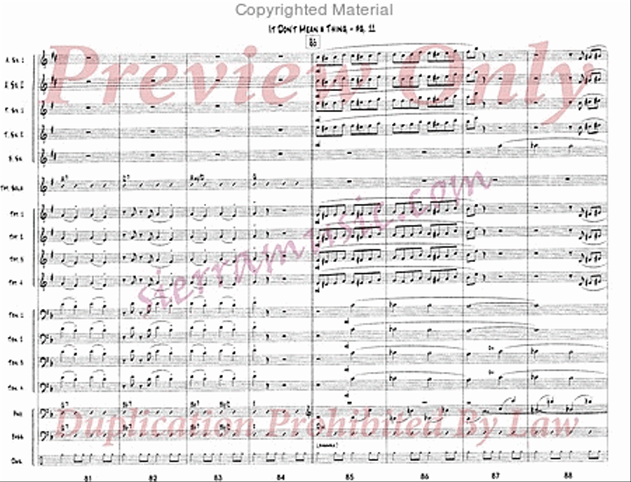 It Don't Mean a Thing If It Ain't Got That Swing Jazz Ensemble scores gallery preview page 12