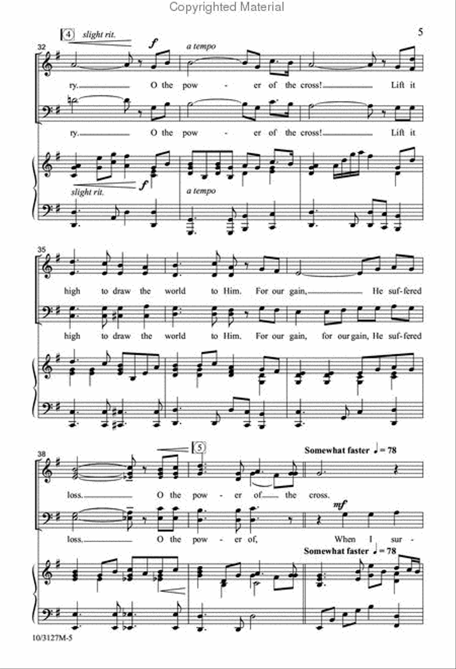 Power of the Cross 4-Part scores gallery preview page 5
