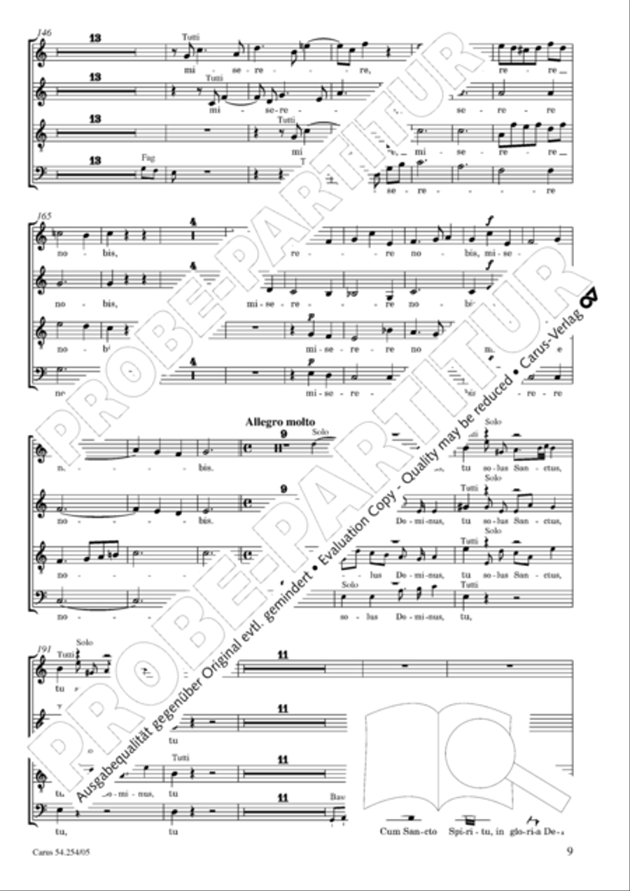 Missa Sancti Hieronymi 4-Part scores gallery preview page 10