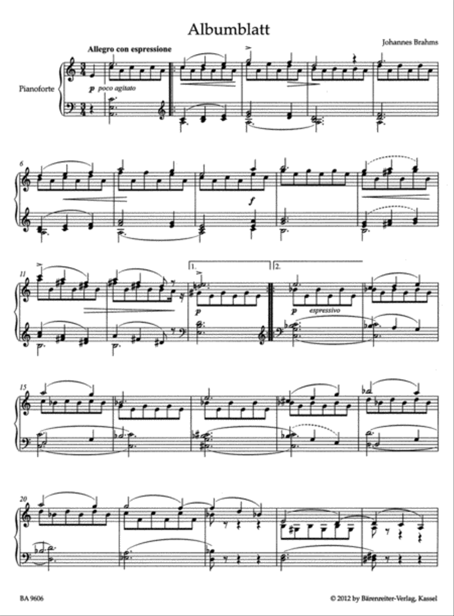 Albumblatt for Piano Albumblatt for Piano Piano Solo scores gallery preview page 2