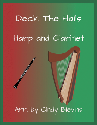 Book cover for Deck the Halls, for Harp and Clarinet