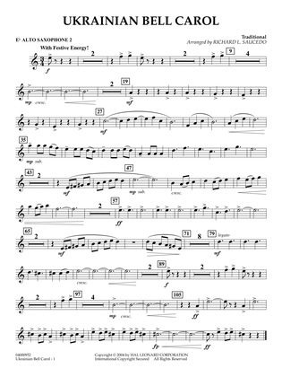 Ukrainian Bell Carol (arr. Richard L. Saucedo) - Eb Alto Saxophone 2
