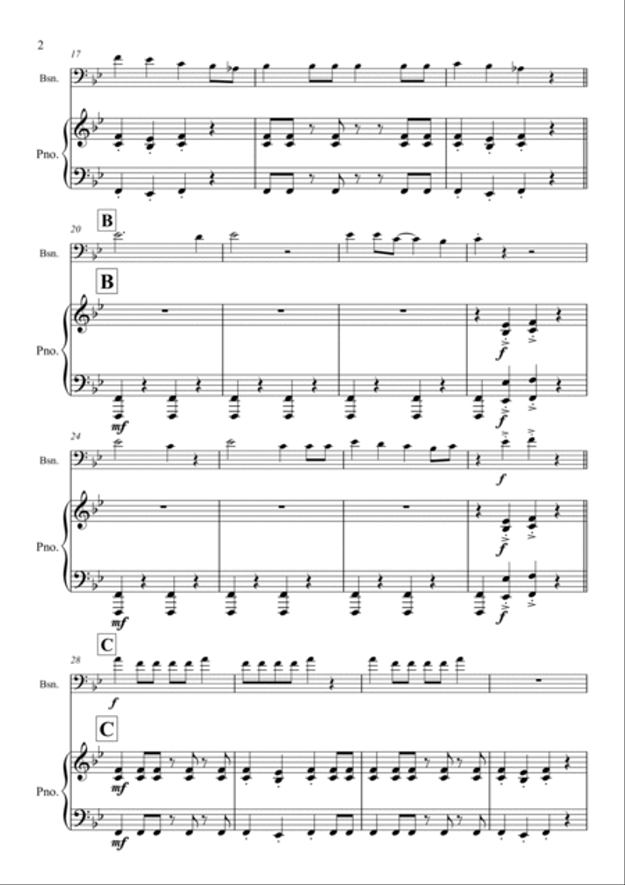 Giddy Up! Giddy Up! Bassoon scores gallery preview page 2