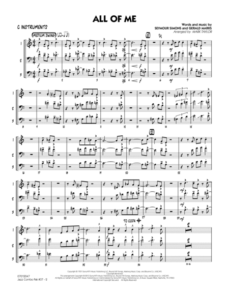 Jazz Combo Pak #37 (Count Basie) - C Instruments