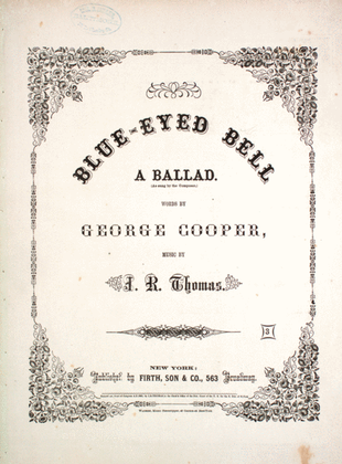 Book cover for Blue-Eyed Bell. A Ballad