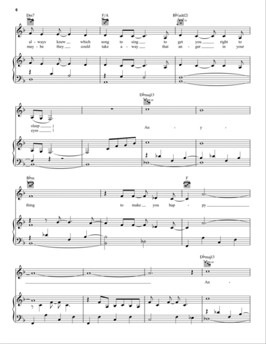 In The Bedroom Down The Hall (from Dear Evan Hansen) Piano, Vocal, Guitar scores gallery preview page 6