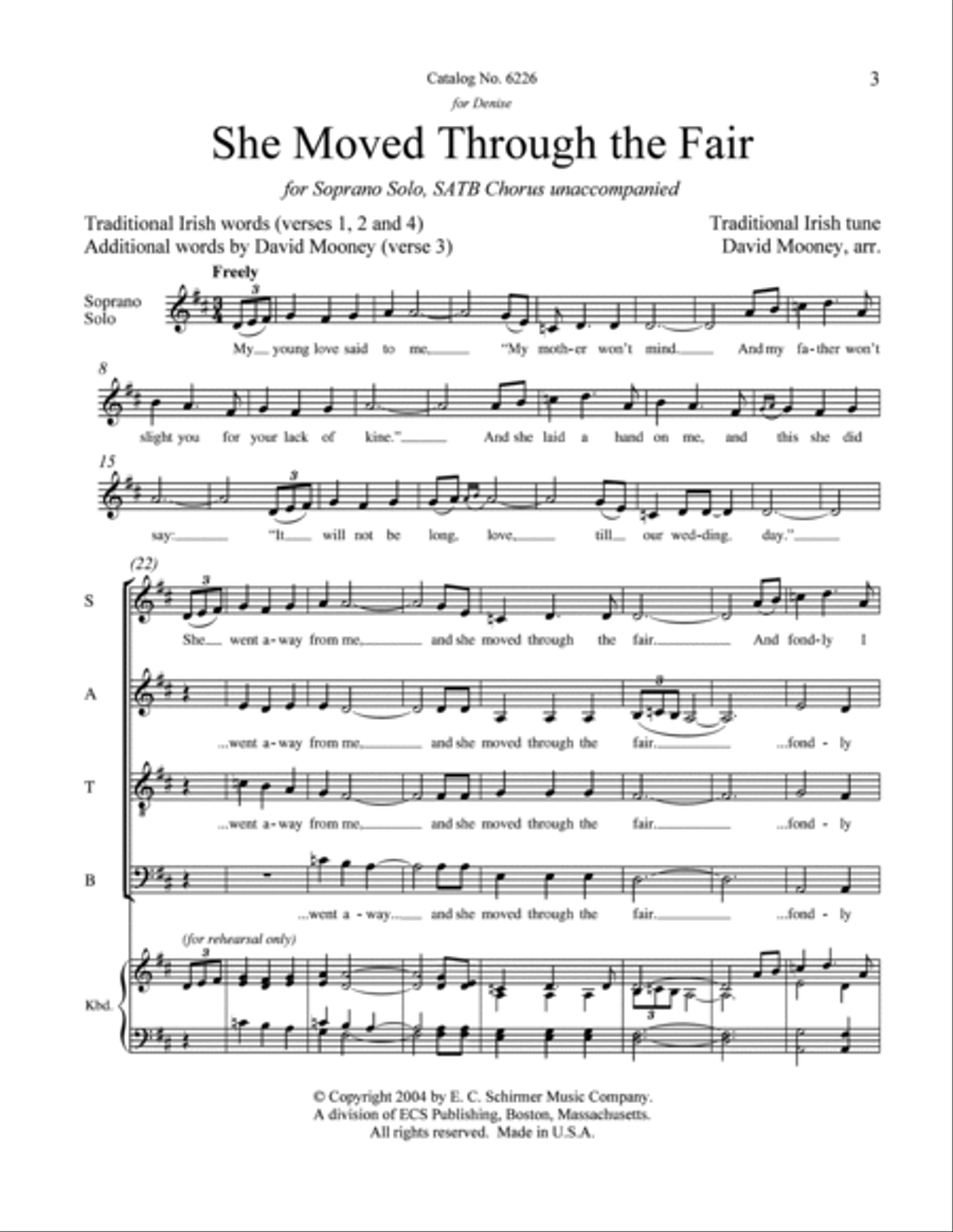 She Moved Through the Fair 4-Part scores gallery preview page 2