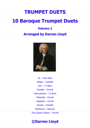 Book cover for Trumpet duets - 10 Baroque Trumpet duets - Volume 1
