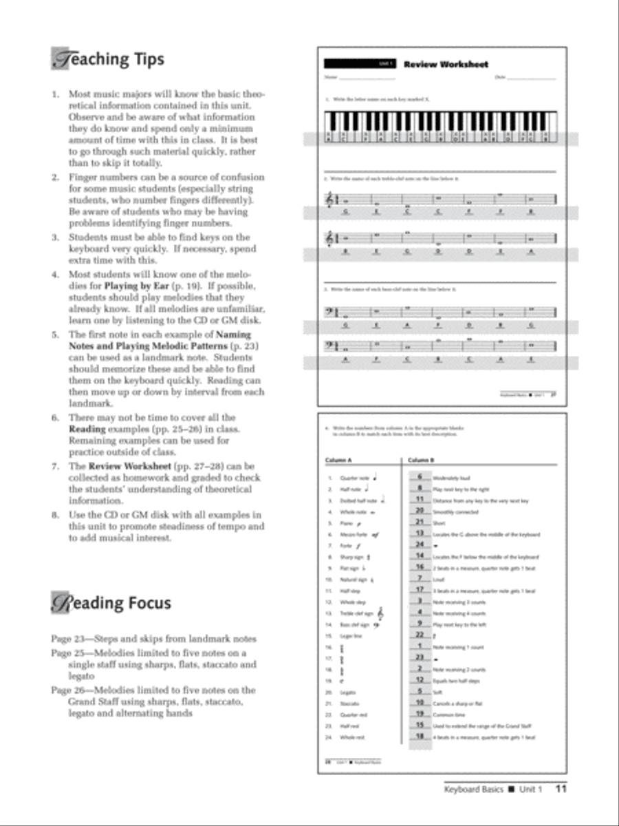 Alfred's Group Piano for Adults Teacher's Handbook, Book 1 Alfred's Group Piano for Adults Teacher's Handbook, Book 1 Piano Method scores gallery preview page 16