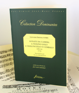 Book cover for Sonate da camera a violino solo - 1723
