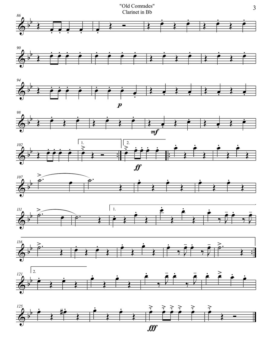 Old Comrades - German Band - Oktoberfest - Parts Only Old Comrades - German Band - Oktoberfest - Parts Only Large Ensemble scores gallery preview page 3