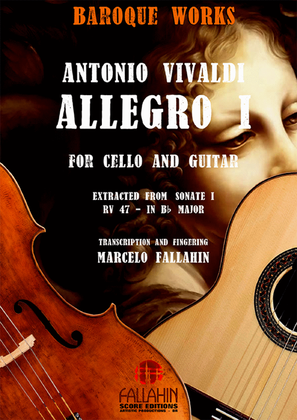 Book cover for ALLEGRO I (SONATE I - RV 47) - ANTONIO VIVALDI - FOR CELLO AND GUITAR