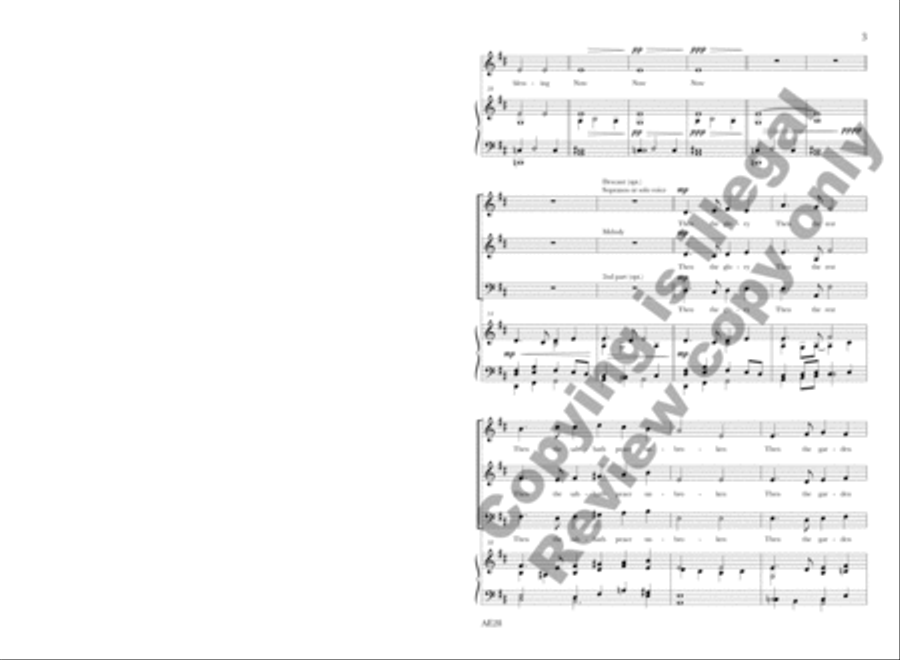 Now the Silence, Now the Peace Unison Choir scores gallery preview page 4
