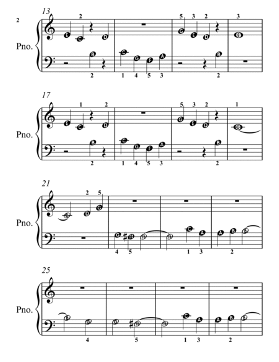 Che Faro Senza Euridice Beginner Piano Sheet Music