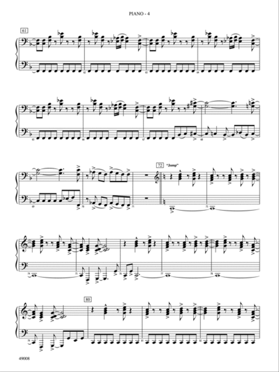 Van Halen Hits: Piano Accompaniment Full Orchestra scores gallery preview page 4