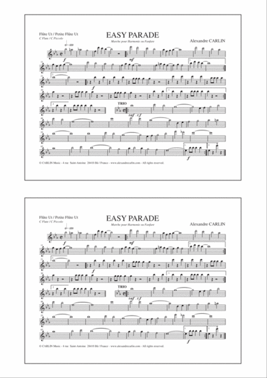 Easy Parade - March for Concert band Concert Band scores gallery preview page 6