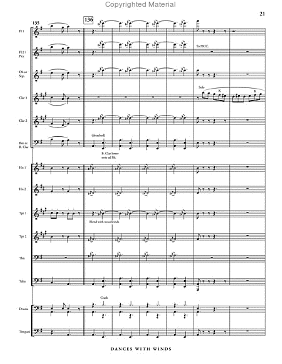 Dances with Winds Dances with Winds Concert Band scores gallery preview page 27
