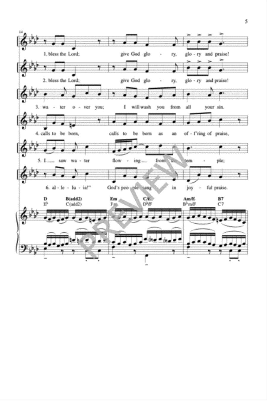 Sing Praise and Thanksgiving Mass-Full Score (revised) 4-Part scores gallery preview page 18