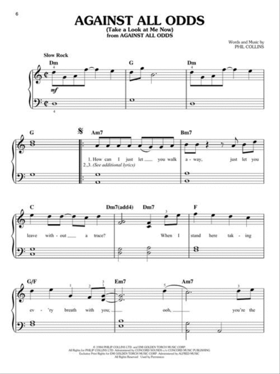 First 50 Love Ballads You Should Play on Piano Easy Piano scores gallery preview page 5