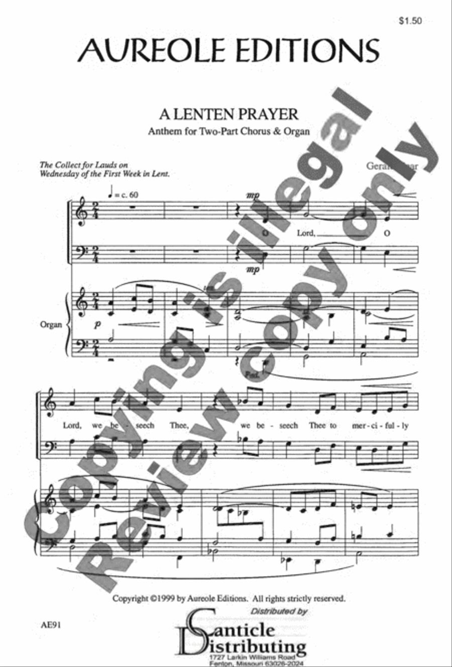 A Lenten Prayer A Lenten Prayer 3-Part scores gallery preview page 2