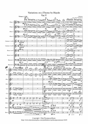 Brahms: Variations on a Theme by Haydn (St.Anthony Chorale) Op56a : Var.V. - wind dectet