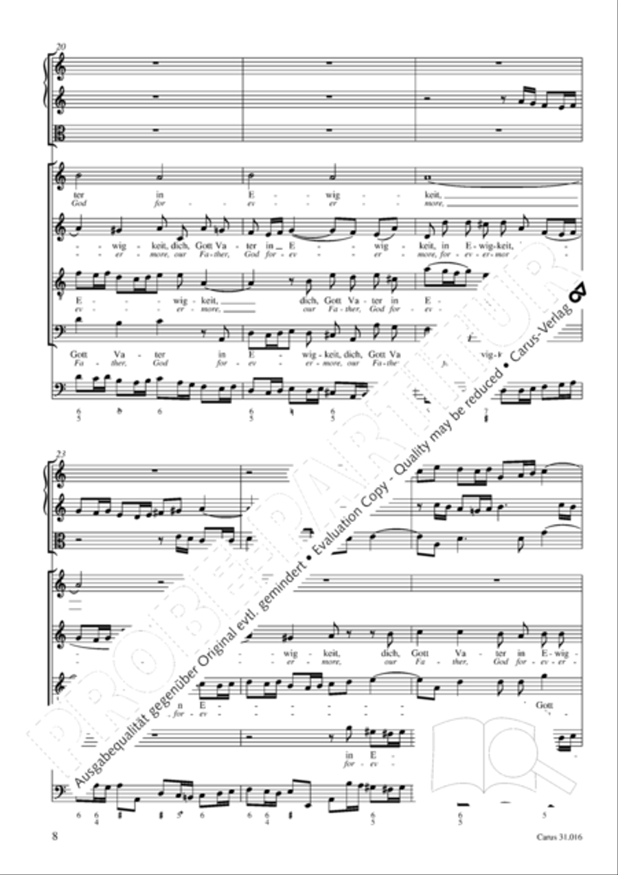 Lord God, thy praise we sing (Herr Gott, dich loben wir) ATB scores gallery preview page 9