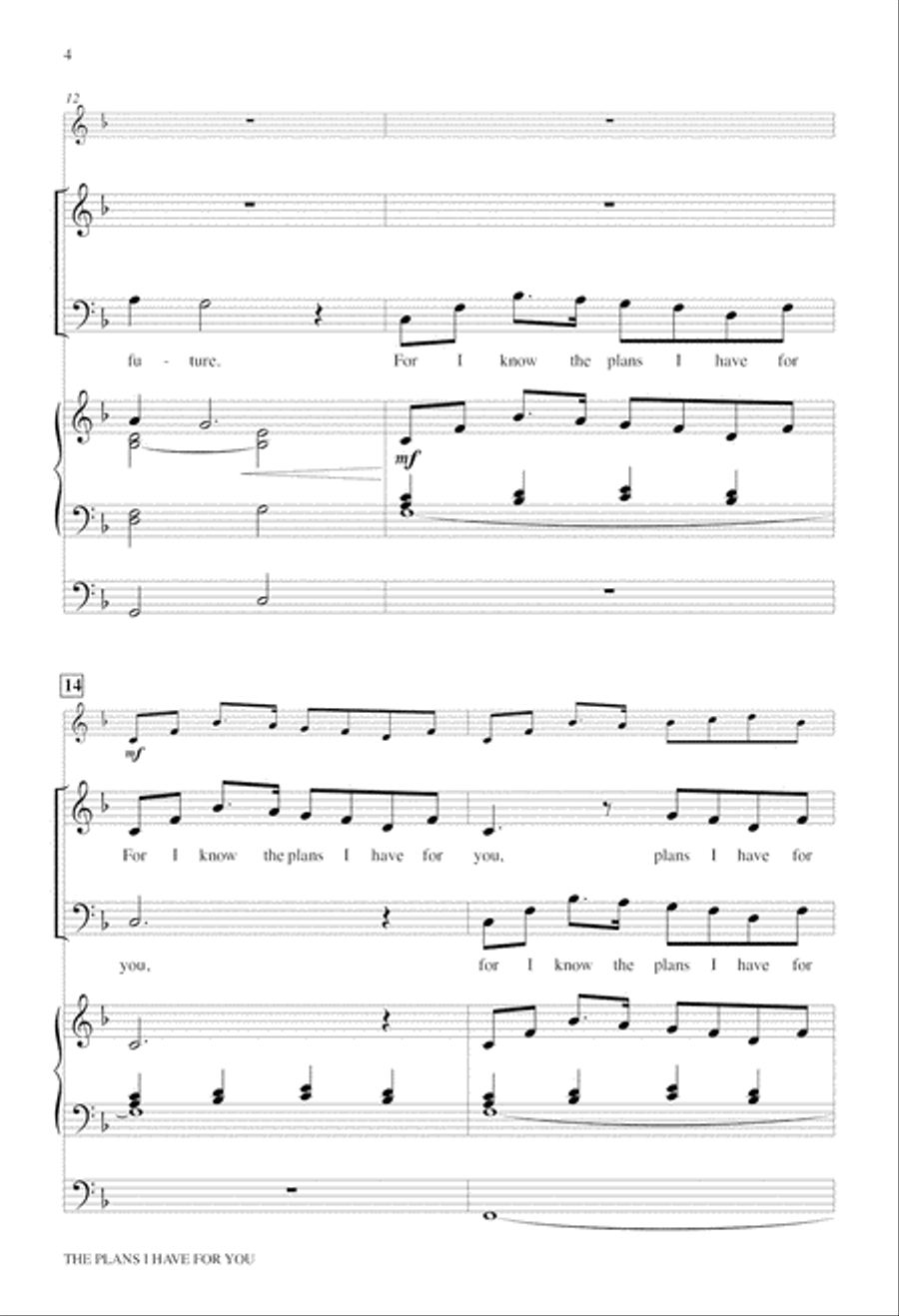 The Plans I Have for You The Plans I Have for You 4-Part scores gallery preview page 4
