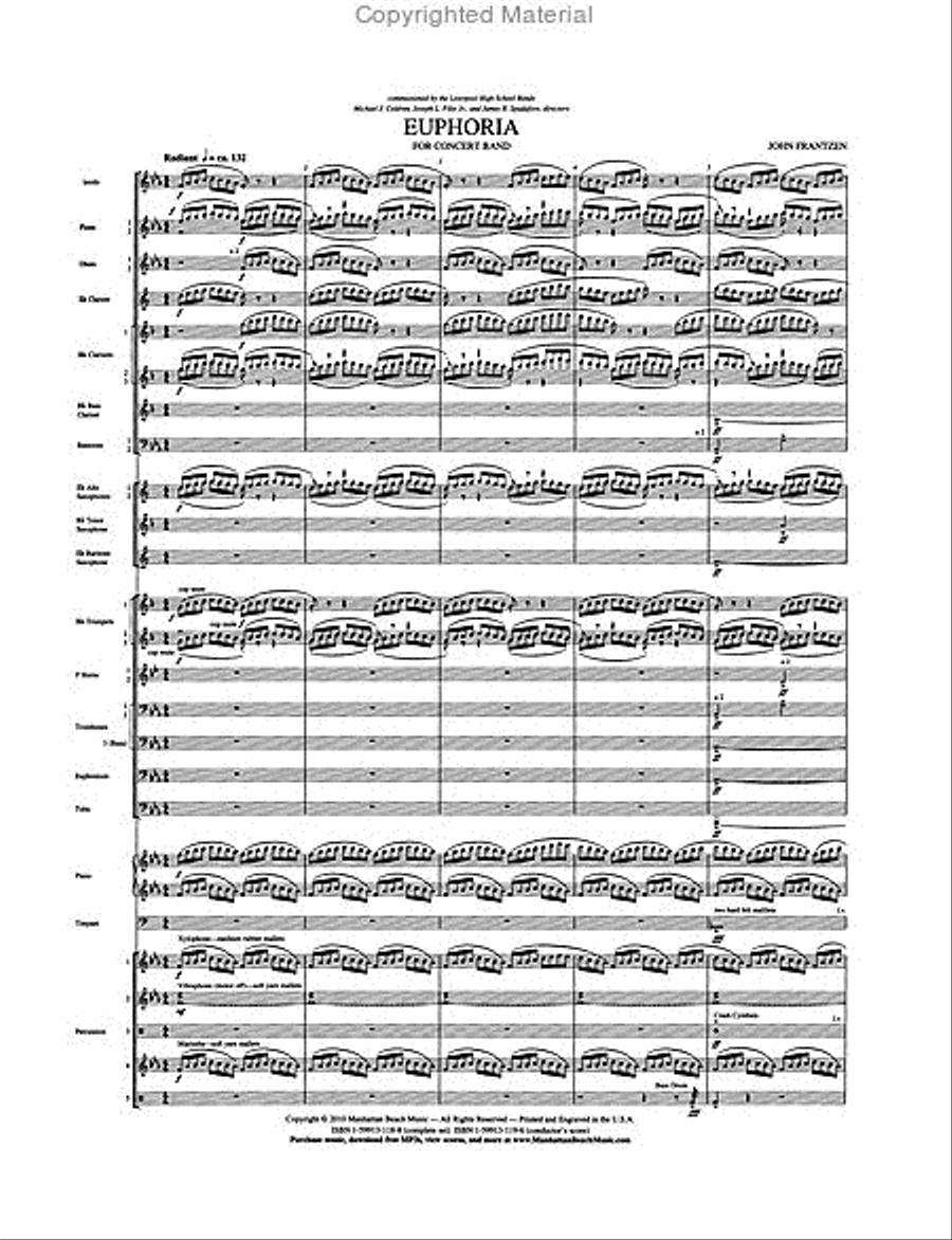 Euphoria Euphoria Concert Band scores gallery preview page 2
