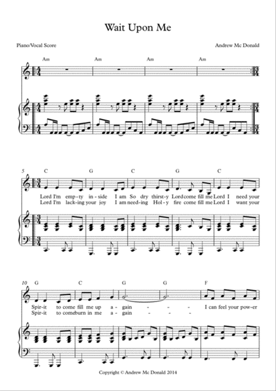Wait Upon Me Wait Upon Me Voice scores gallery preview page 2