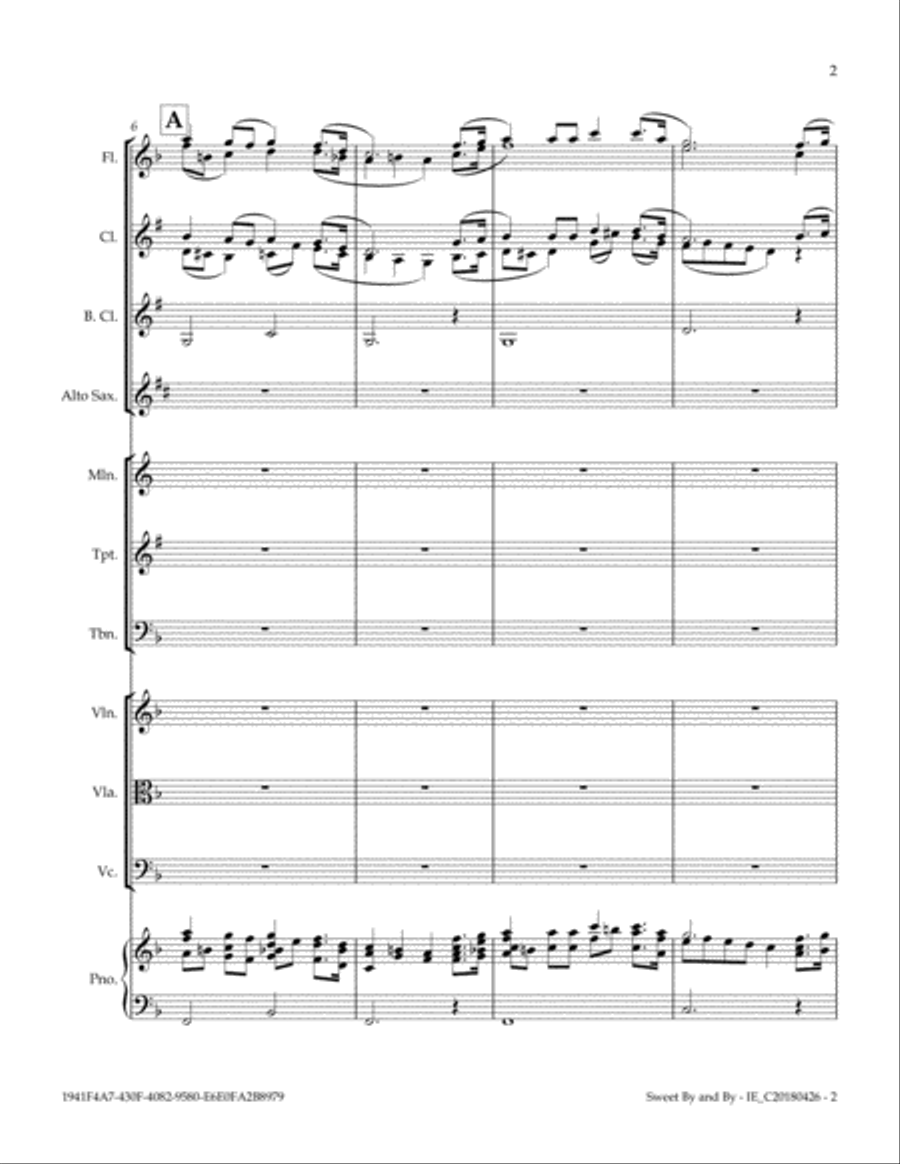 Sweet By And By (There's A Land That Is Fairer Than Day) Full Orchestra scores gallery preview page 3