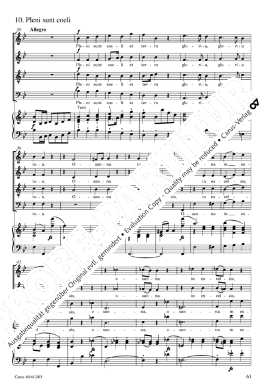 Harmoniemesse in B 4-Part scores gallery preview page 62