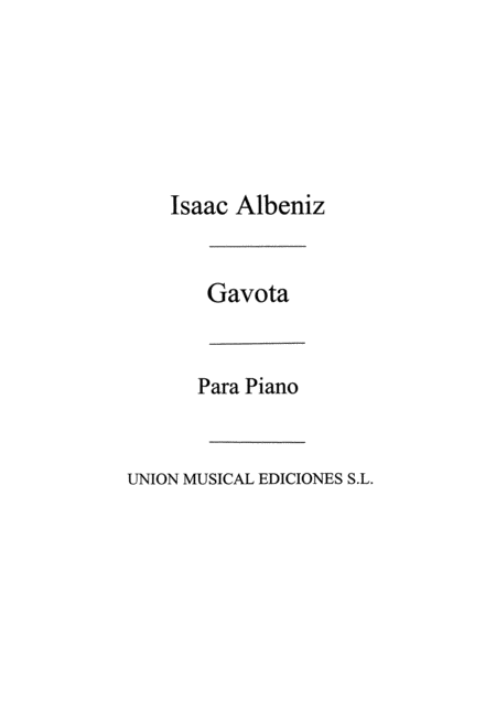Gavota No.2 From Tercera Suite Ancienne For Piano
