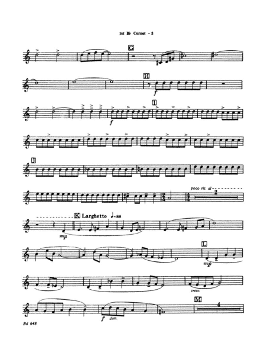 Overture Jubiloso: 1st B-flat Cornet Concert Band scores gallery preview page 2