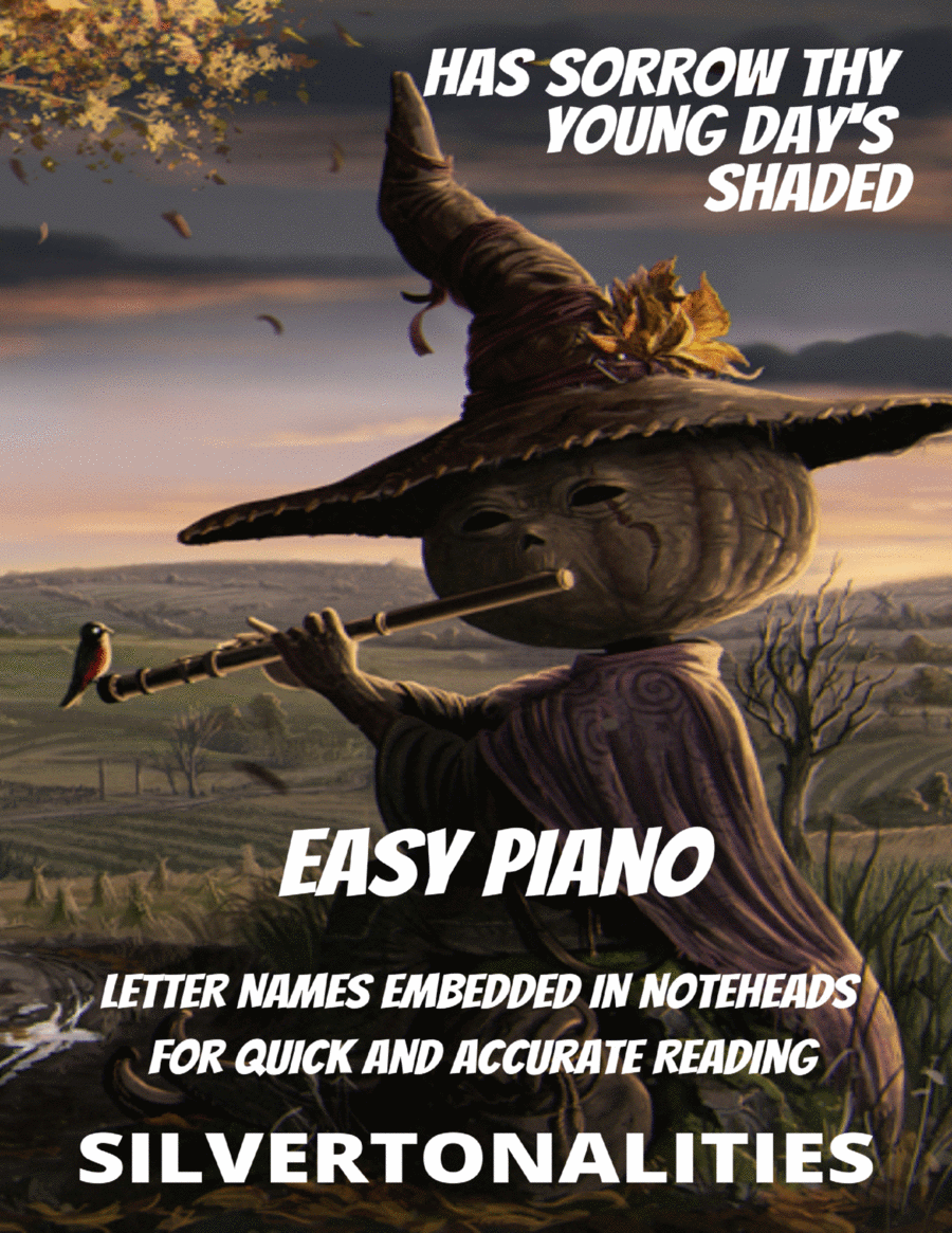 Has Sorrow Thy Young Day’s Shaded for Easy Piano Piano Method scores gallery preview page 1