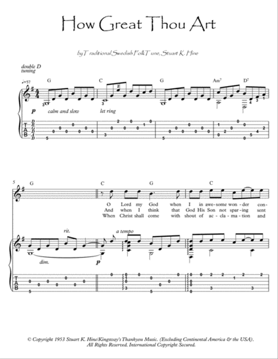 How Great Thou Art Flute scores gallery preview page 1