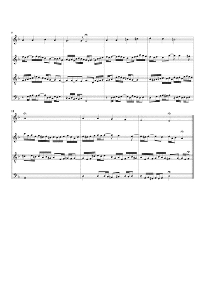 Jesu, meine Freude, BWV 610 from Orgelbuechlein (arrangement for 4 recorders)
