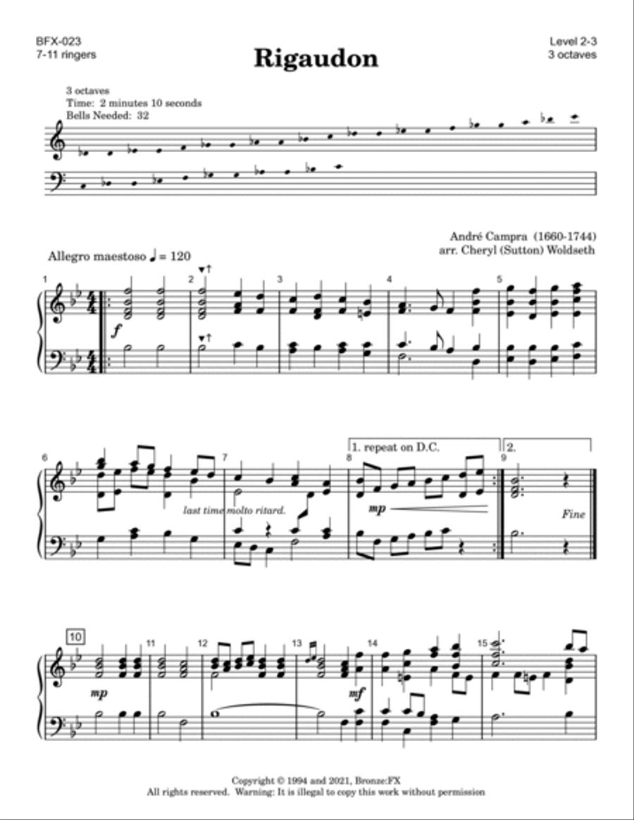 Rigaudon Handbell Choir scores gallery preview page 2