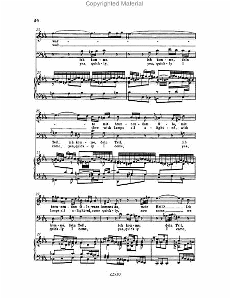Wachet auf, ruft uns die Stimme, BWV 140 Choir scores gallery preview page 34