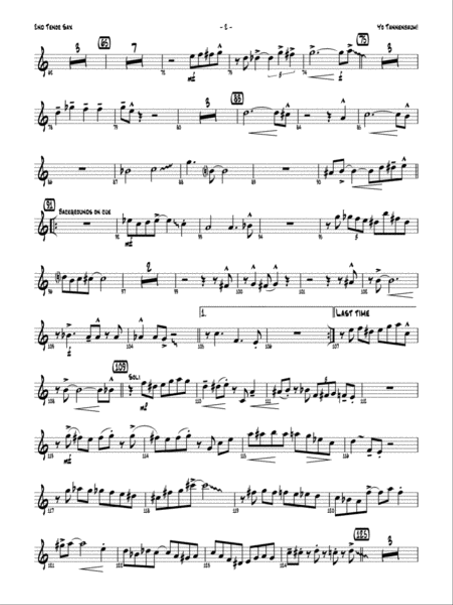 Yo Tannenbaum!: 2nd B-flat Tenor Saxophone Jazz Ensemble scores gallery preview page 2