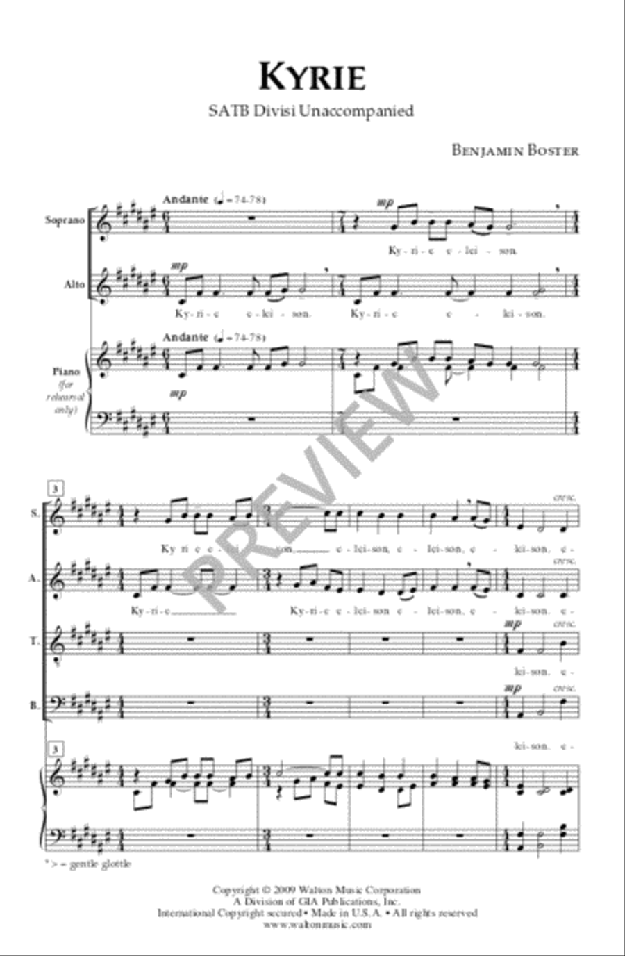 Kyrie (SATB divisi) Kyrie (SATB divisi) Divisi scores gallery preview page 4