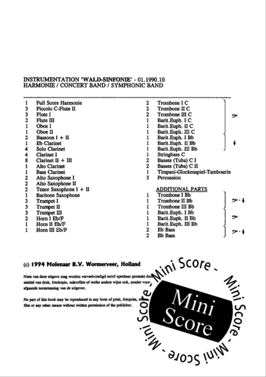 Wald Sinfonie Wald Sinfonie Concert Band scores gallery preview page 7