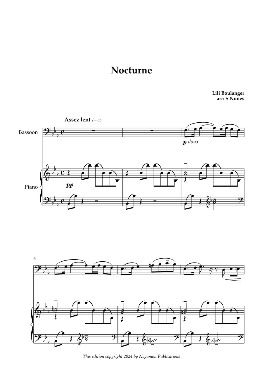 Nocturne Nocturne Bassoon scores gallery preview page 3