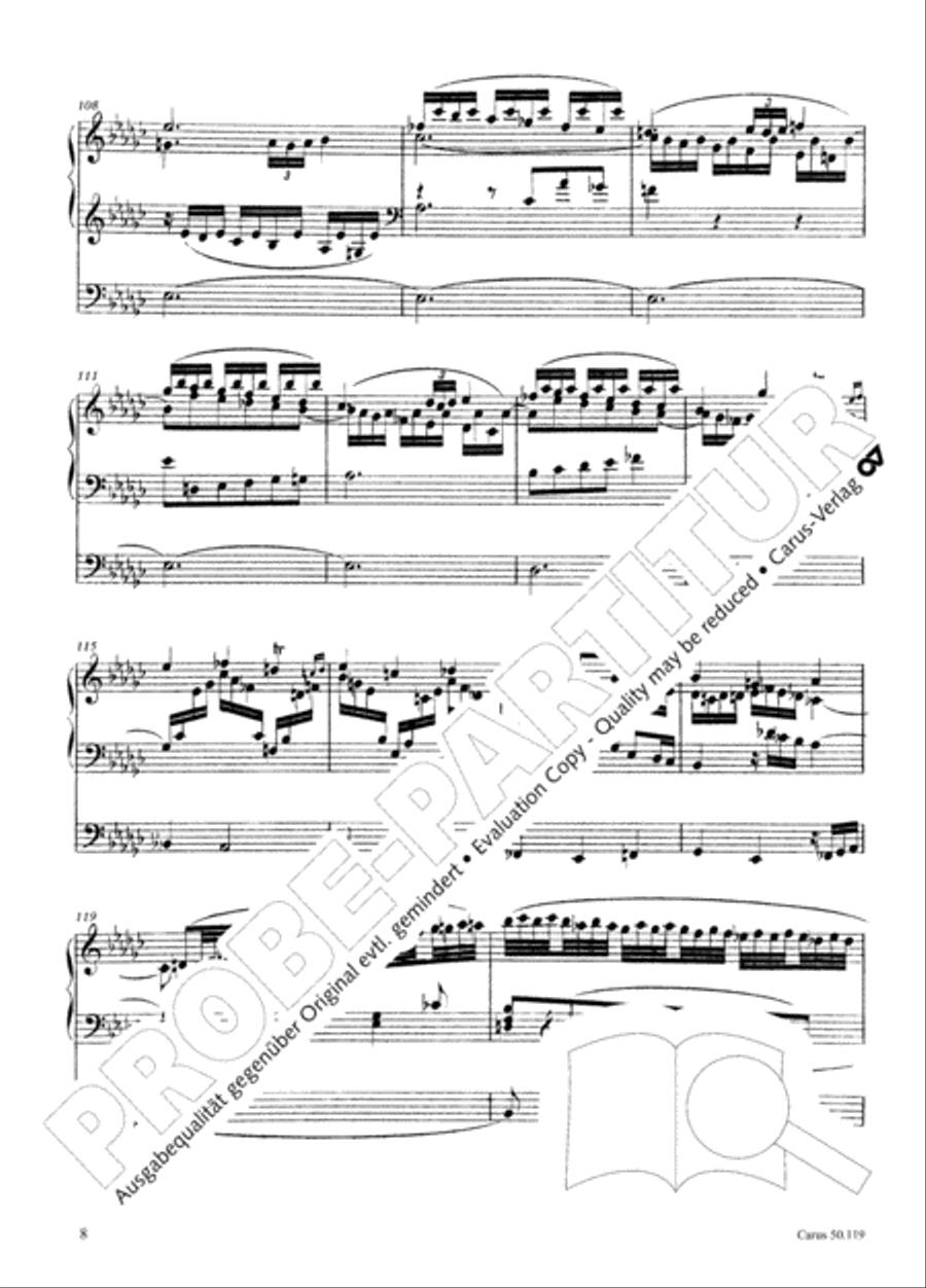 Organ Sonata No. 6 in E flat minor Organ scores gallery preview page 9