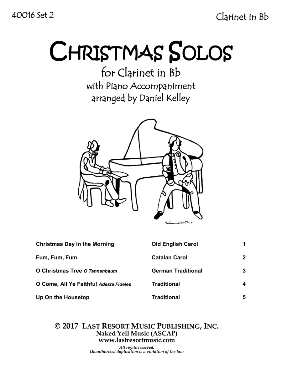 Christmas Solos for Clarinet & Piano Set 2 Clarinet Solo scores gallery preview page 2
