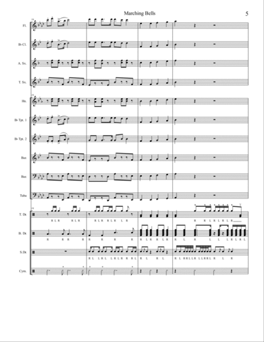 Marching Bells Marching Band scores gallery preview page 5