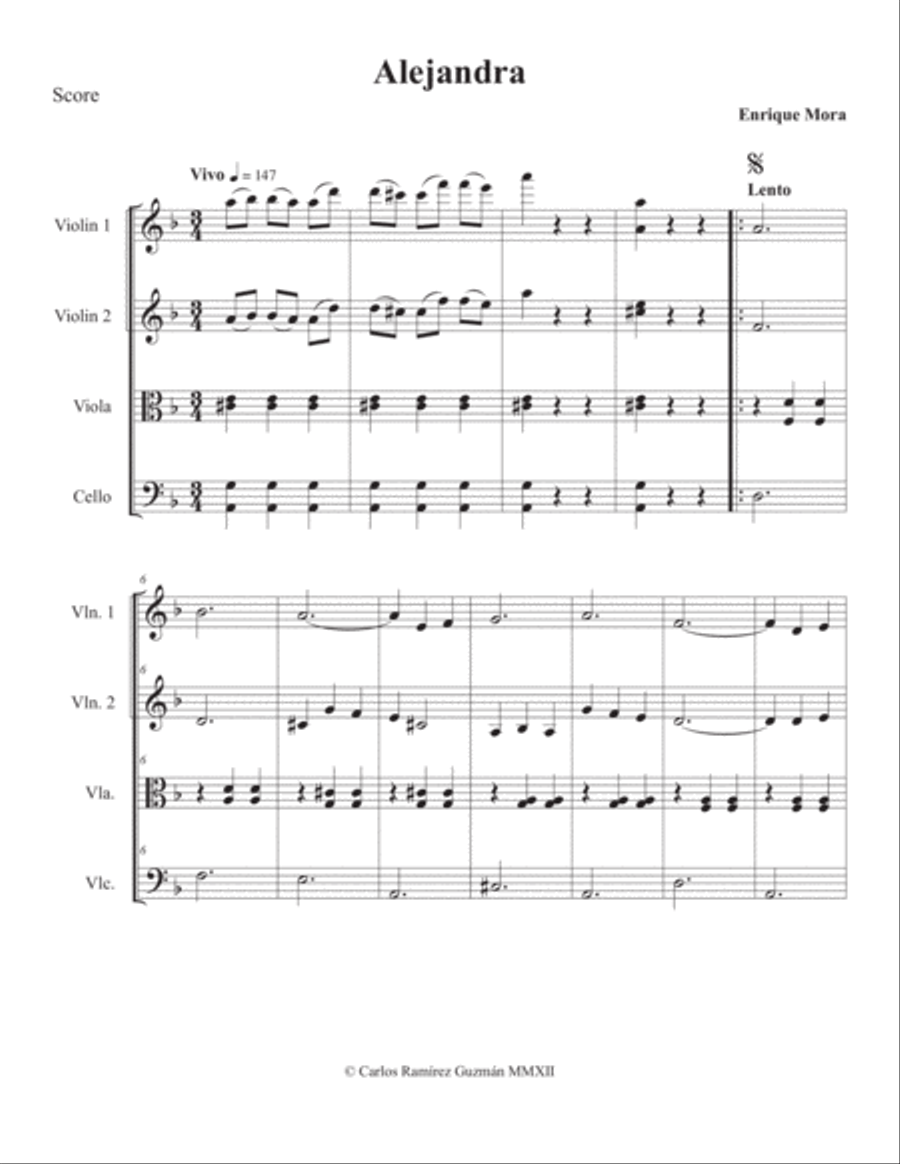 Alejandra Waltz String Orchestra scores gallery preview page 1
